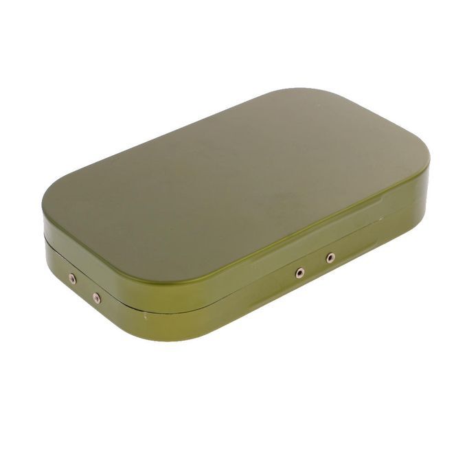 Aluminum Fly Box Fly  Box Foam Insert Dry Flies Jigs Dark Green