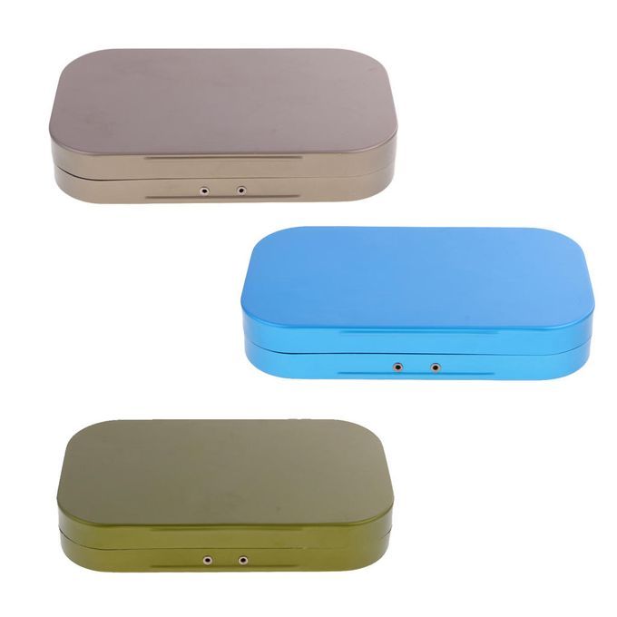 Aluminum Fly Box Fly  Box Foam Insert Dry Flies Jigs Dark Green