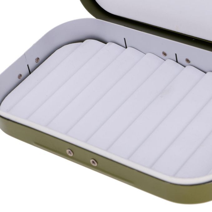 Aluminum Fly Box Fly  Box Foam Insert Dry Flies Jigs Dark Green