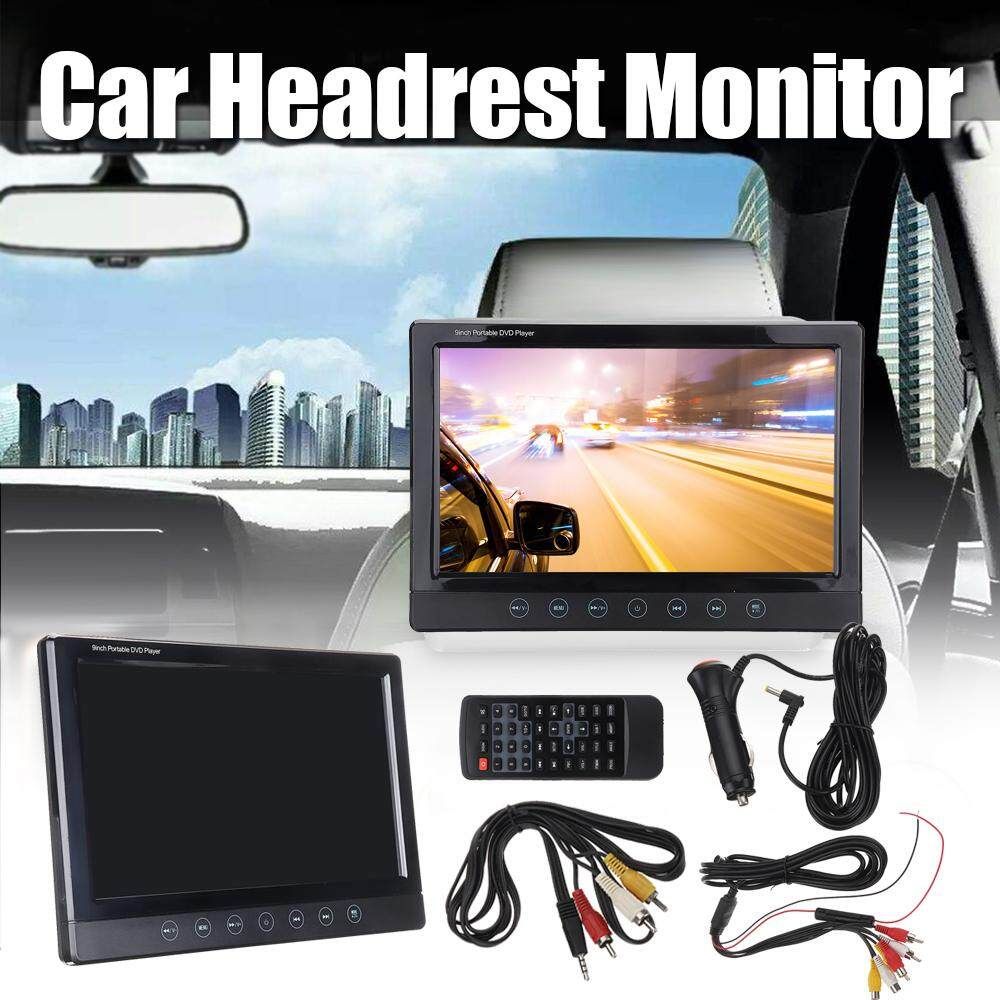 9 Inch Digital TFT LCD Universal Car DVD Headrest Player Remote Control
