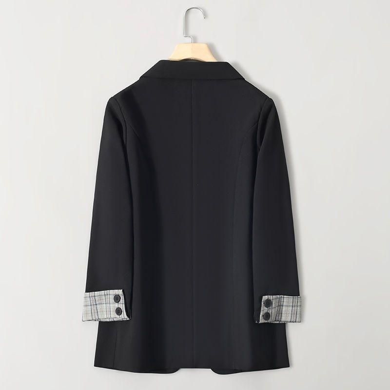 Black Small Business Suit Coat Women's Coat 2021 Spring and Autumn New Online Influencer Fashion Elegant British Style Leisure Suit