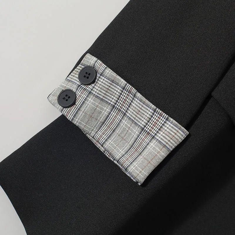 Black Small Business Suit Coat Women's Coat 2021 Spring and Autumn New Online Influencer Fashion Elegant British Style Leisure Suit