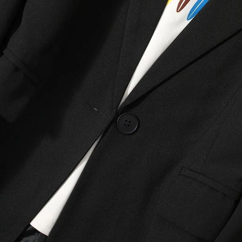 Black Small Business Suit Coat Women's Coat 2021 Spring and Autumn New Online Influencer Fashion Elegant British Style Leisure Suit