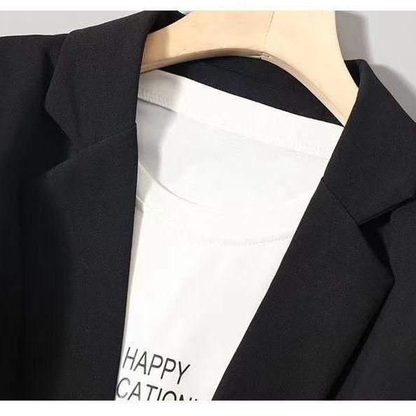 Black Small Business Suit Coat Women's Coat 2021 Spring and Autumn New Online Influencer Fashion Elegant British Style Leisure Suit
