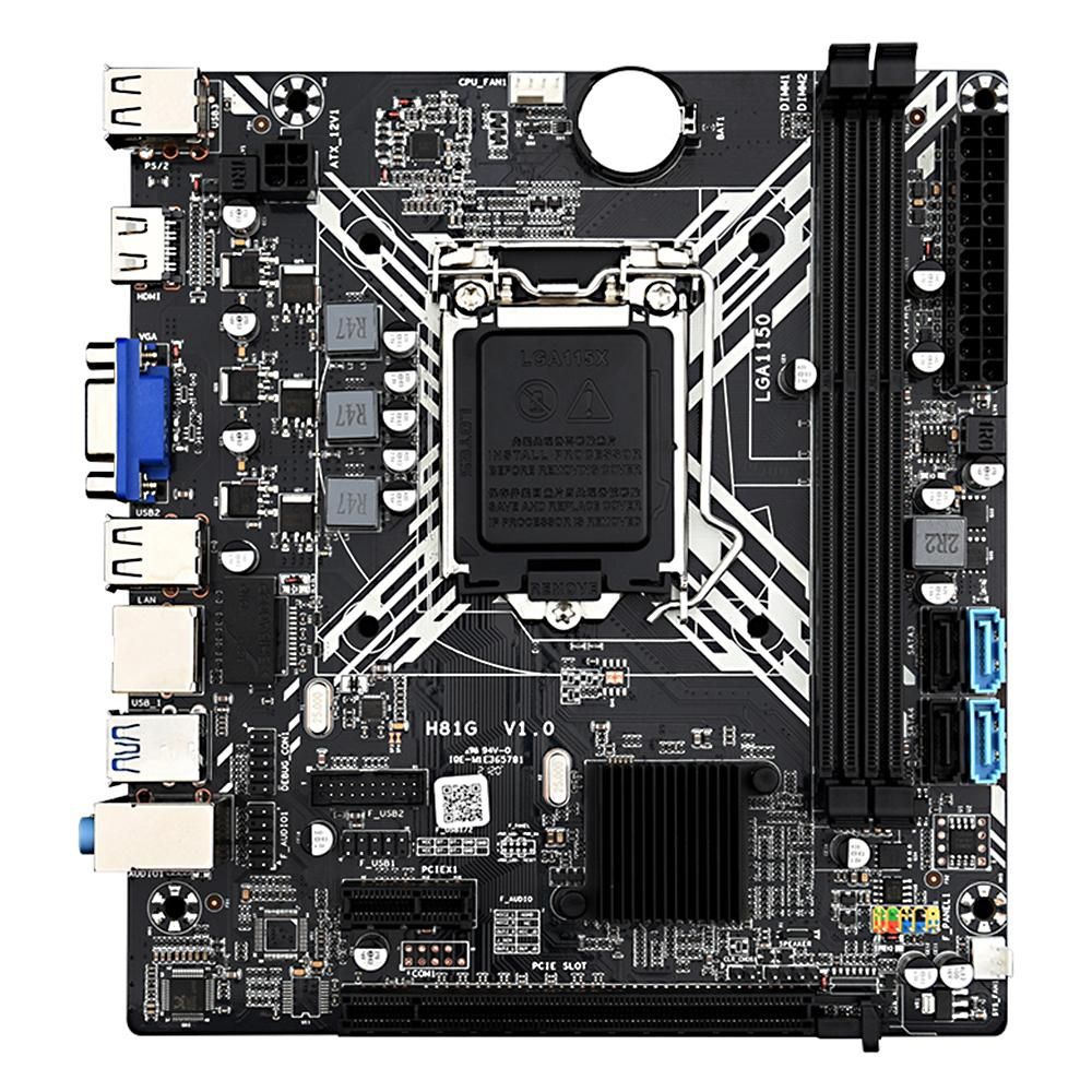 JINGSHA H81G Computer Motherboard Gaming Mainboard Dual-channel DDR3 Memory Slots 100M Network Card Support LGA1150 CPU