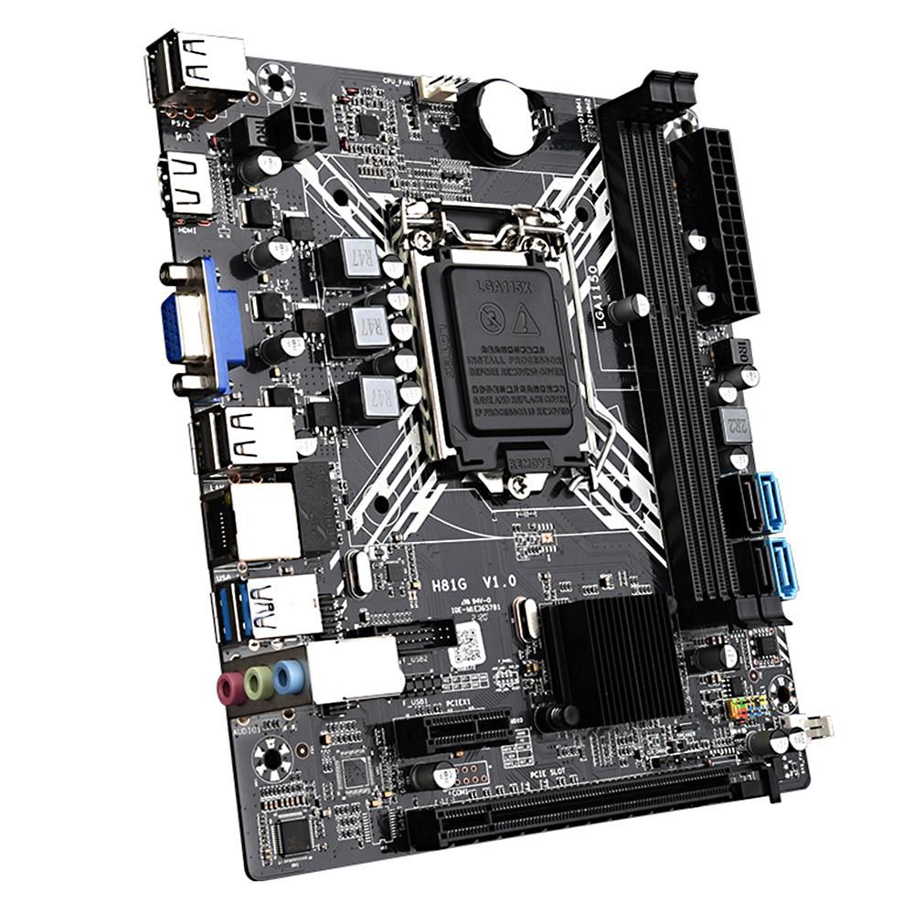 JINGSHA H81G Computer Motherboard Gaming Mainboard Dual-channel DDR3 Memory Slots 100M Network Card Support LGA1150 CPU