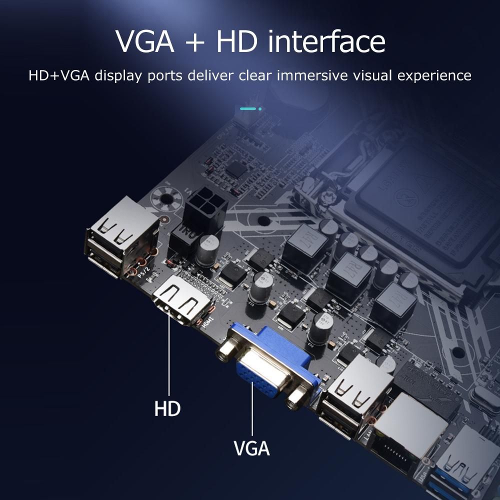 JINGSHA H81G Computer Motherboard Gaming Mainboard Dual-channel DDR3 Memory Slots 100M Network Card Support LGA1150 CPU