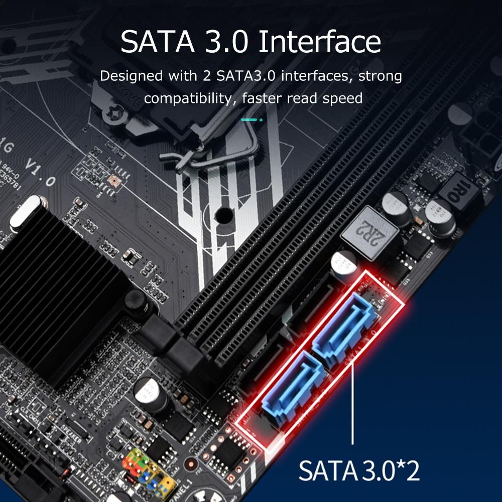 JINGSHA H81G Computer Motherboard Gaming Mainboard Dual-channel DDR3 Memory Slots 100M Network Card Support LGA1150 CPU