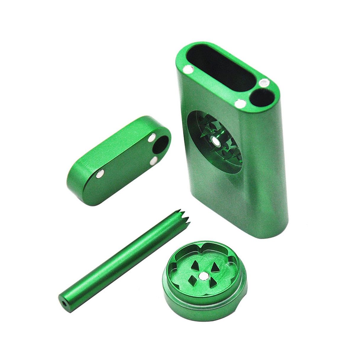 Abrader Storage Box Mini Grinder with Storage Box Green