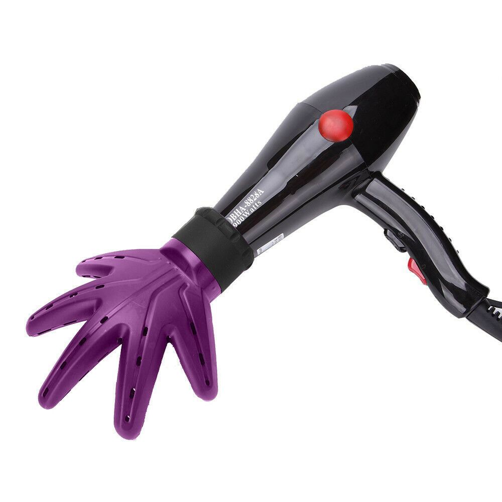 Hand Shape Hair Dryer Diffuser For Hairdressing Salon-Purple