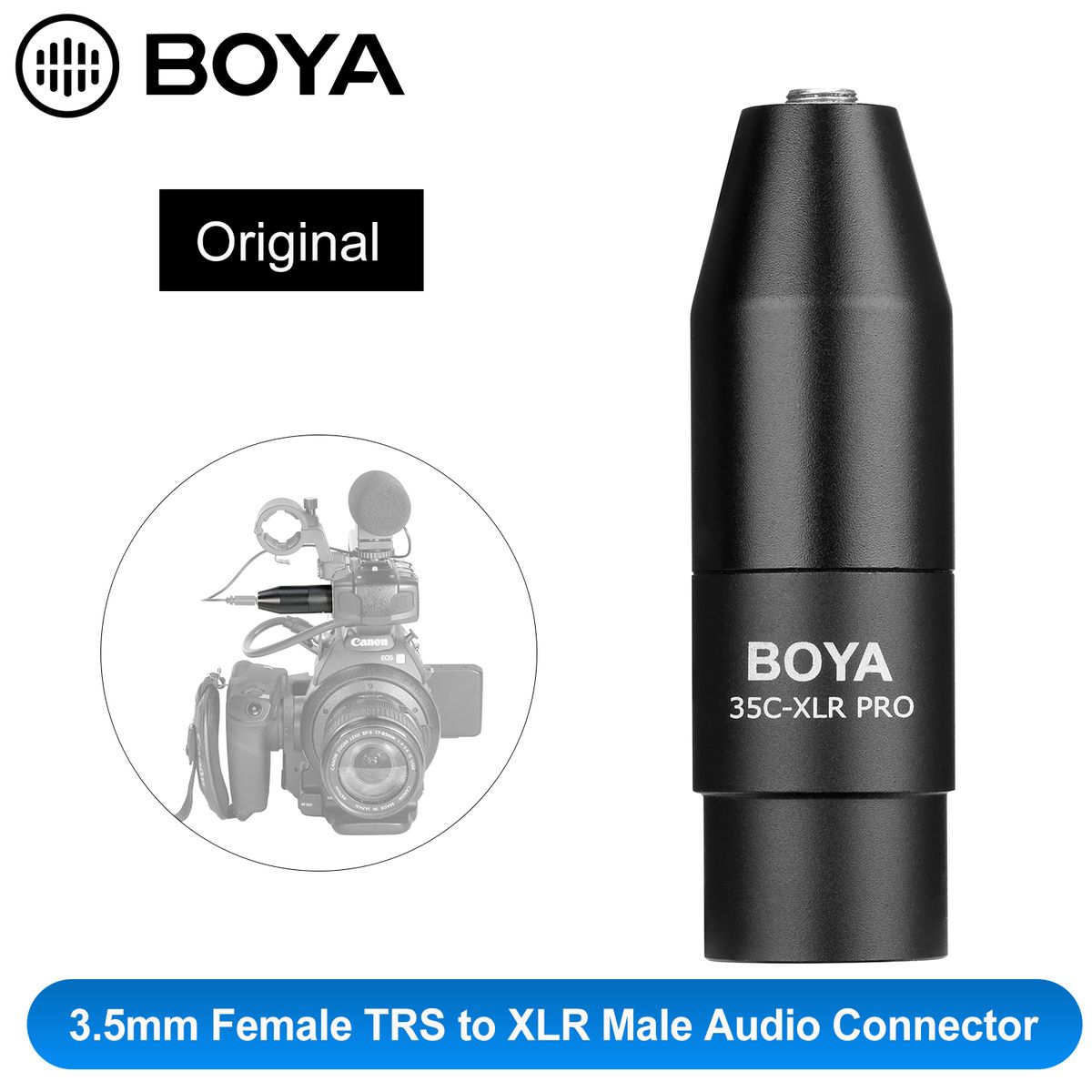 35c-Xlr Pro 3.5mm Trs Mini-Jack Female Microphone Adapter