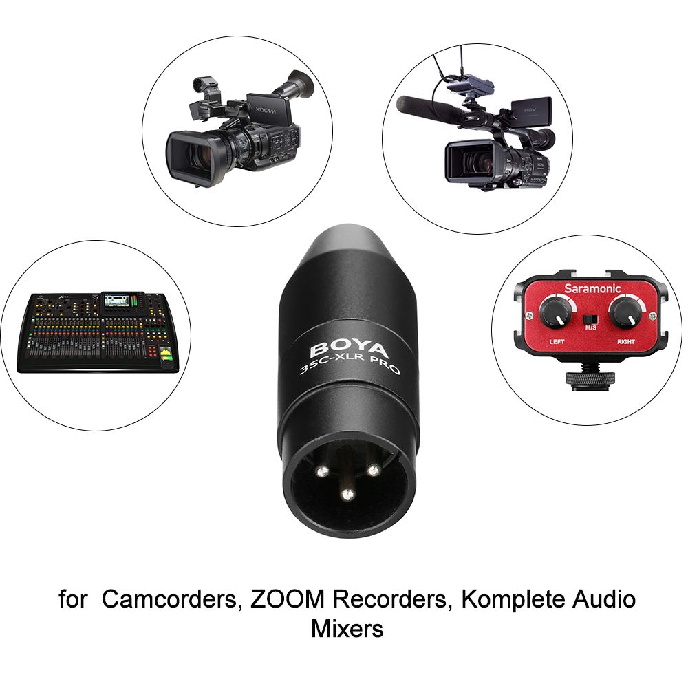 35c-Xlr Pro 3.5mm Trs Mini-Jack Female Microphone Adapter