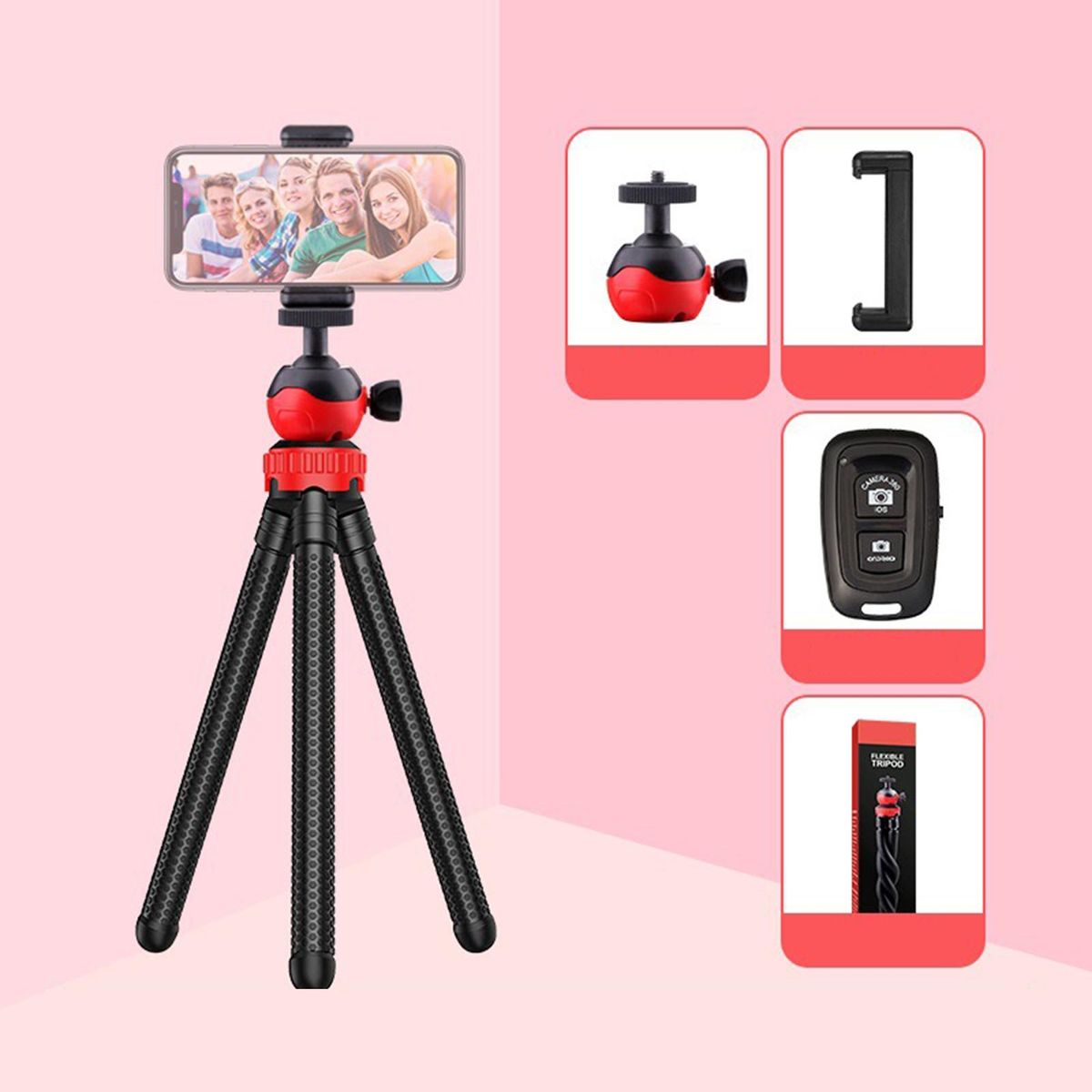 1 Set Phone Tripod Horizontal Vertical Selfie Live Tripod B