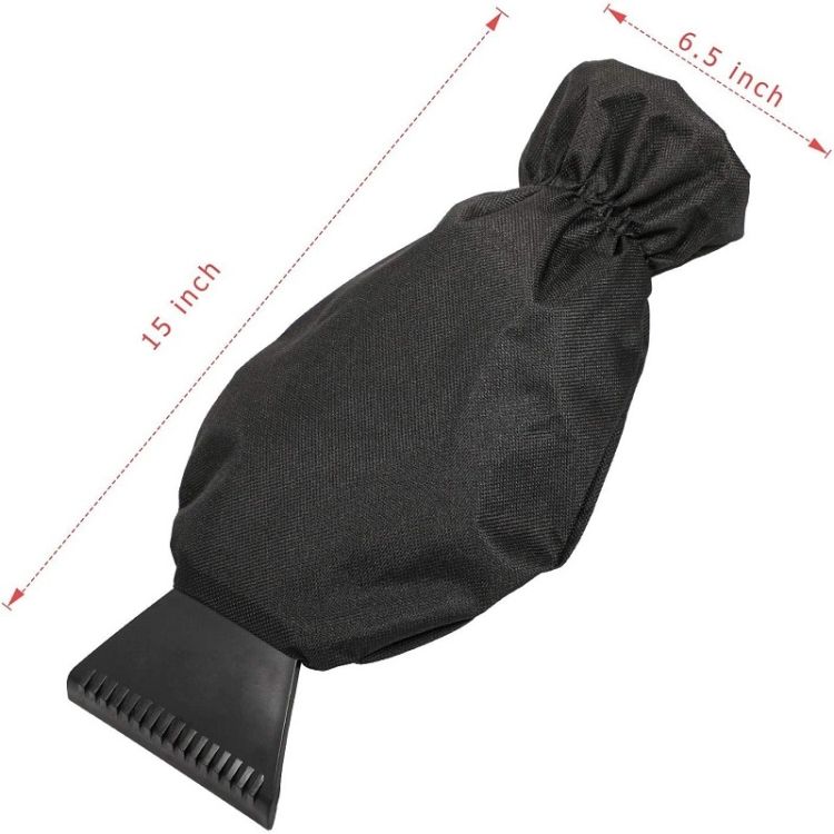 2pcs Warm Car Snow Shoveling Gloves Deicing Snow Scraper