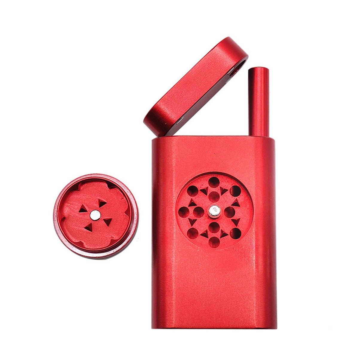 Mini Grinder with Storage Box Abrader Storage Box Red