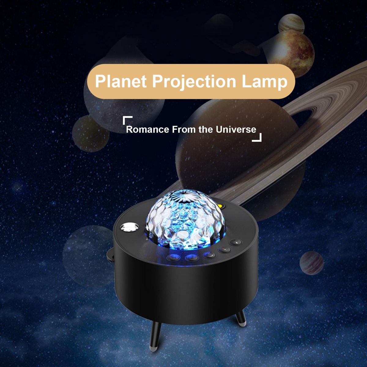 Universe Star Projection Lamp Bedroom Party Built-in Music Romantic-Atmosphere Nigh Light with Remote-Controller