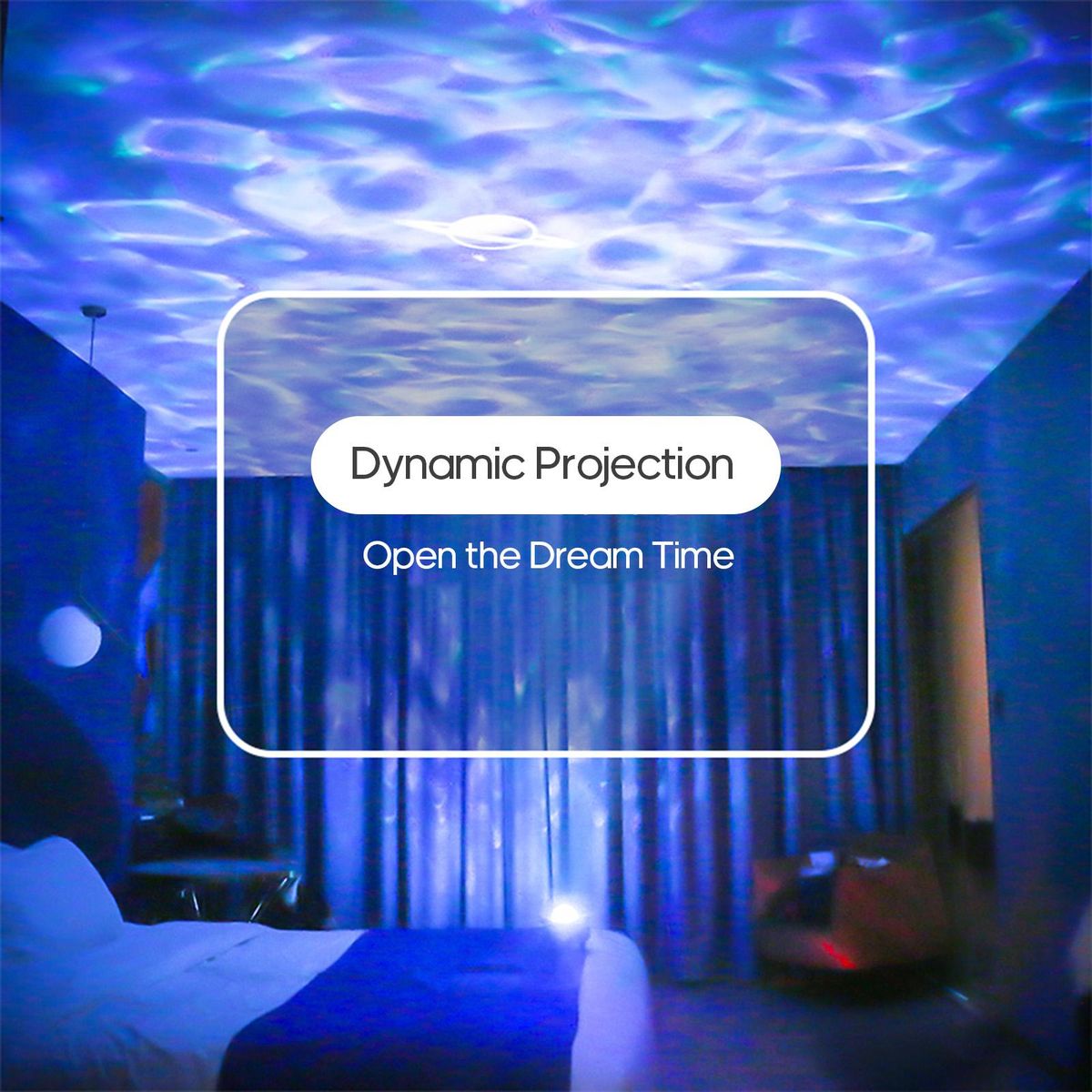 Universe Star Projection Lamp Bedroom Party Built-in Music Romantic-Atmosphere Nigh Light with Remote-Controller