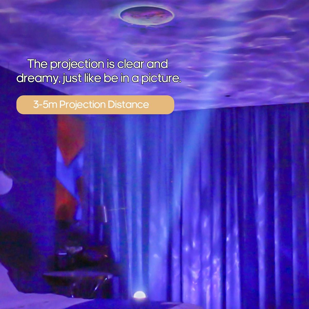 Universe Star Projection Lamp Bedroom Party Built-in Music Romantic-Atmosphere Nigh Light with Remote-Controller