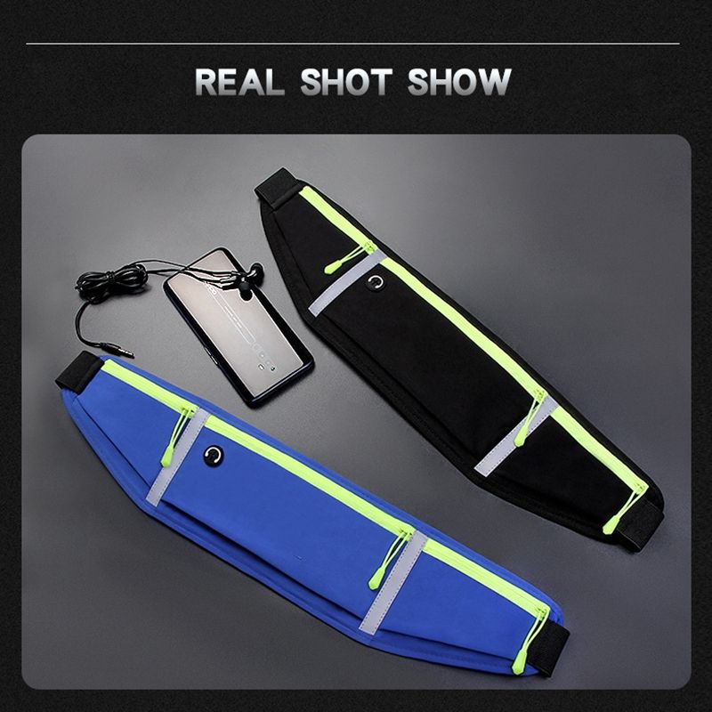 Outdoor Waterproof Belt Bag Sports Riding Mobile Phone Waist Bag, Size:7 Inch(Fluorescent Green)