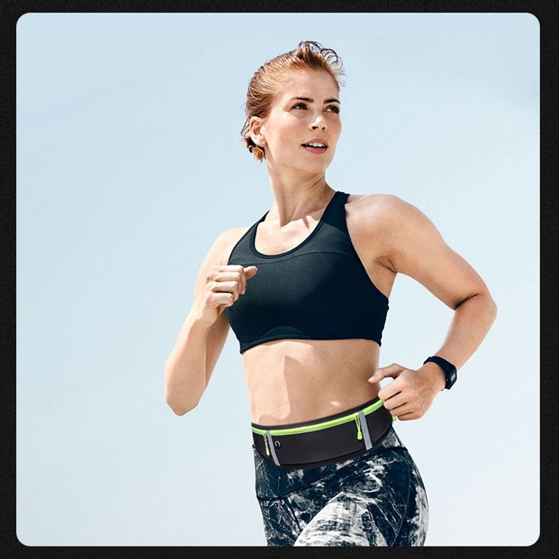 Outdoor Waterproof Belt Bag Sports Riding Mobile Phone Waist Bag, Size:7 Inch(Fluorescent Green)