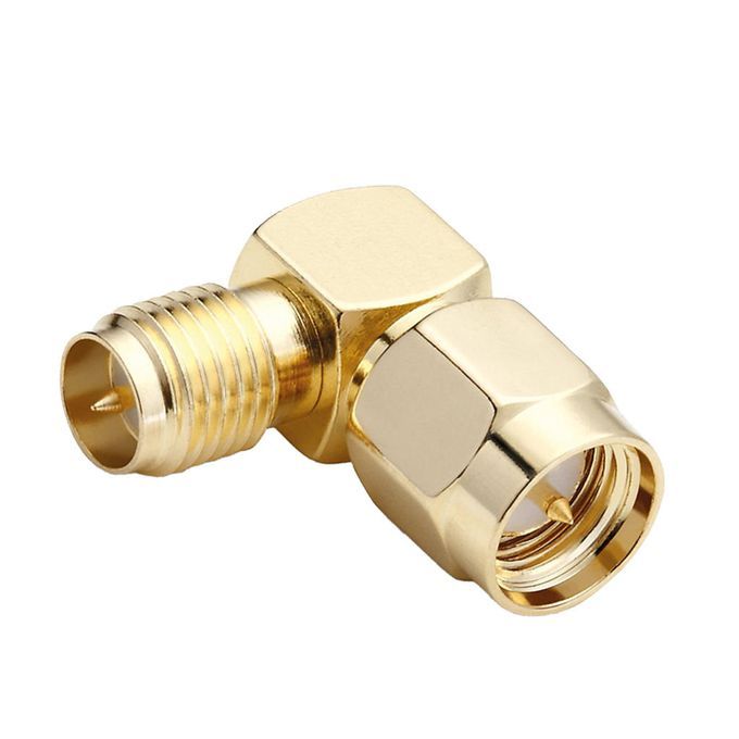 SMA Male To SMA M Right Angle 90-Degree Adapter Gold Plated Contacts