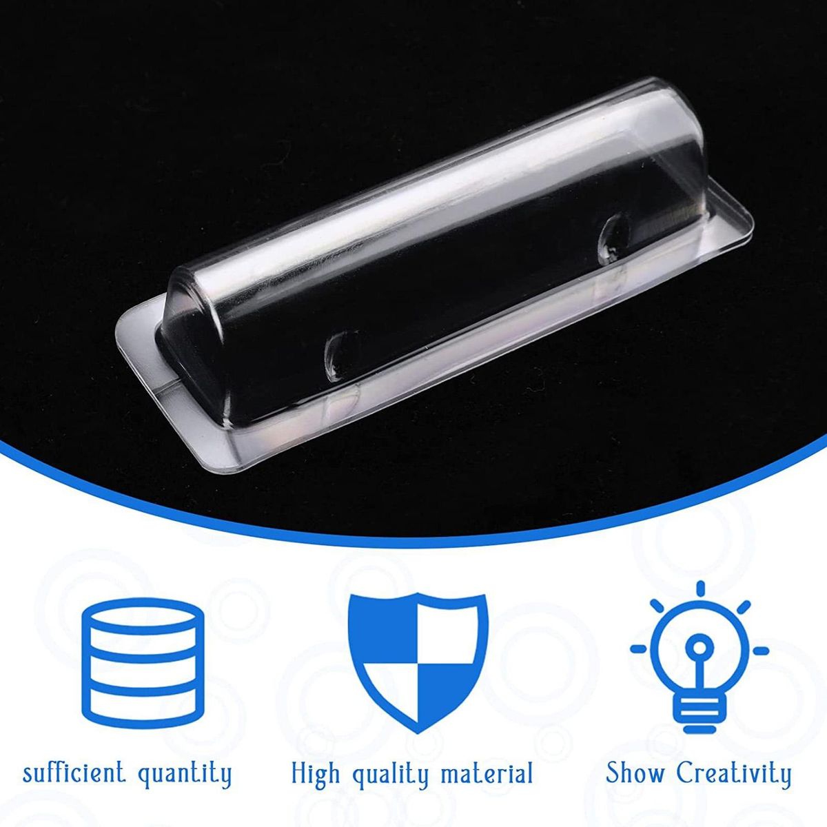 60Pcs Lip Holder Money Cash Card Window Holder Clear