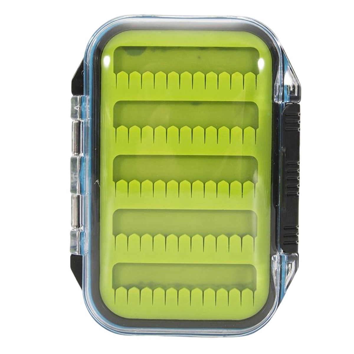 Fly  Box Streamer Flies Container Waterproof Green 106x76x36mm