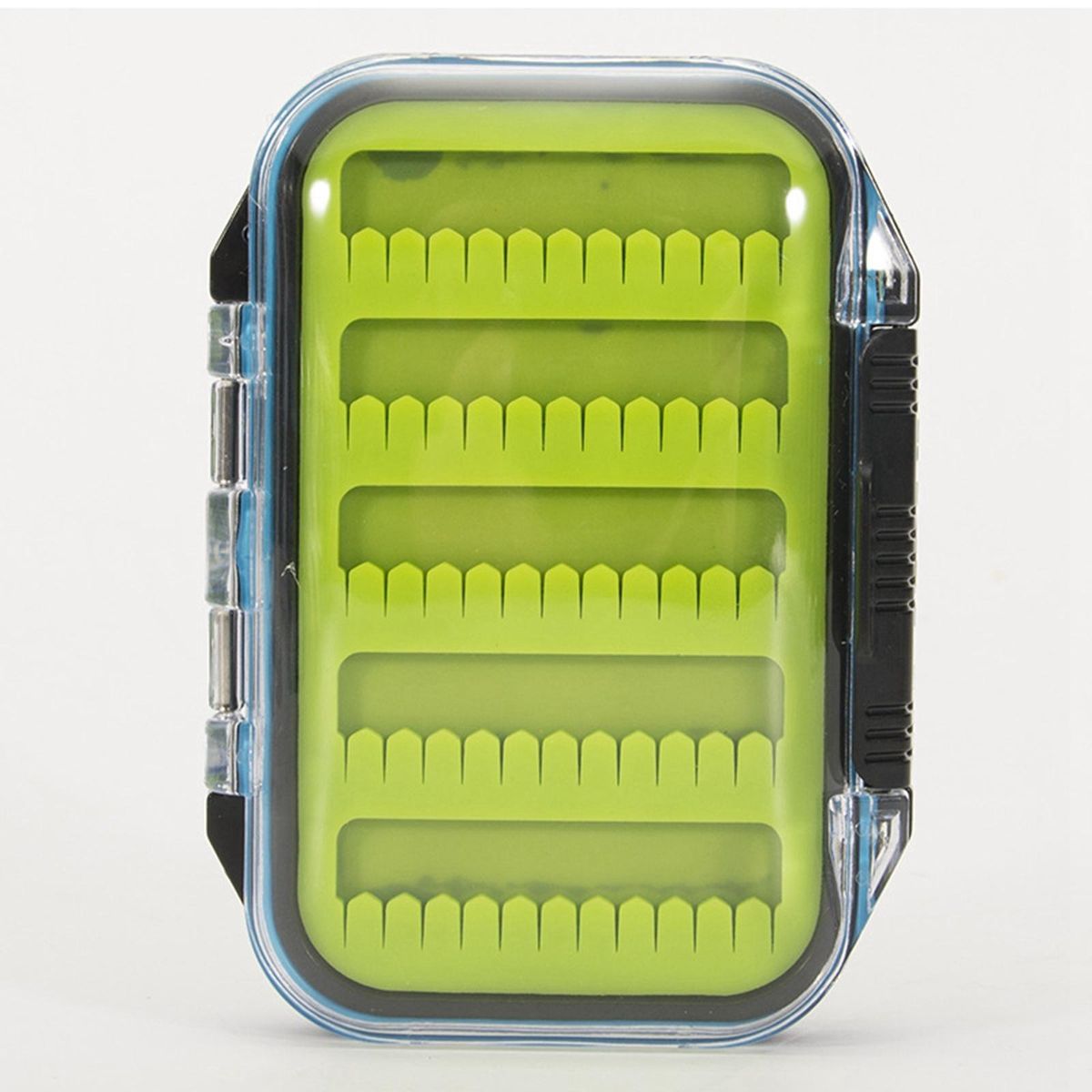 Fly  Box Streamer Flies Container Waterproof Green 106x76x36mm
