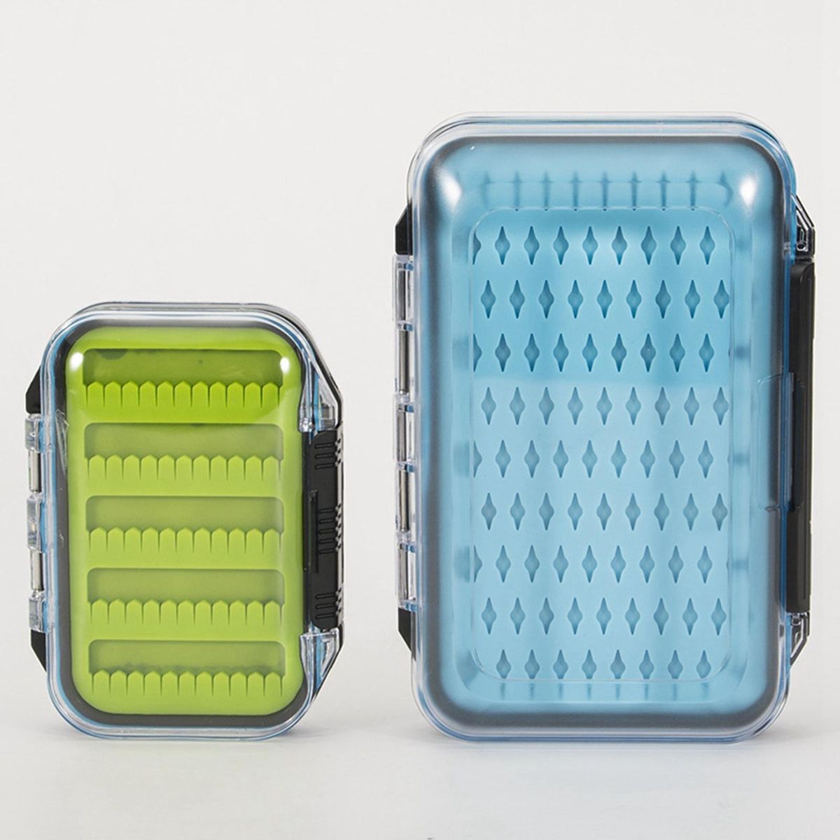 Fly  Box Streamer Flies Container Waterproof Green 106x76x36mm