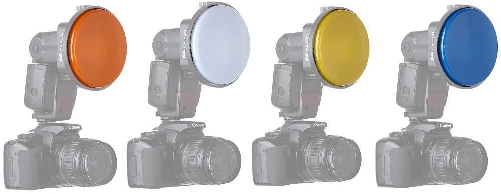4pcs Color Filter & Flash Adapter Mount