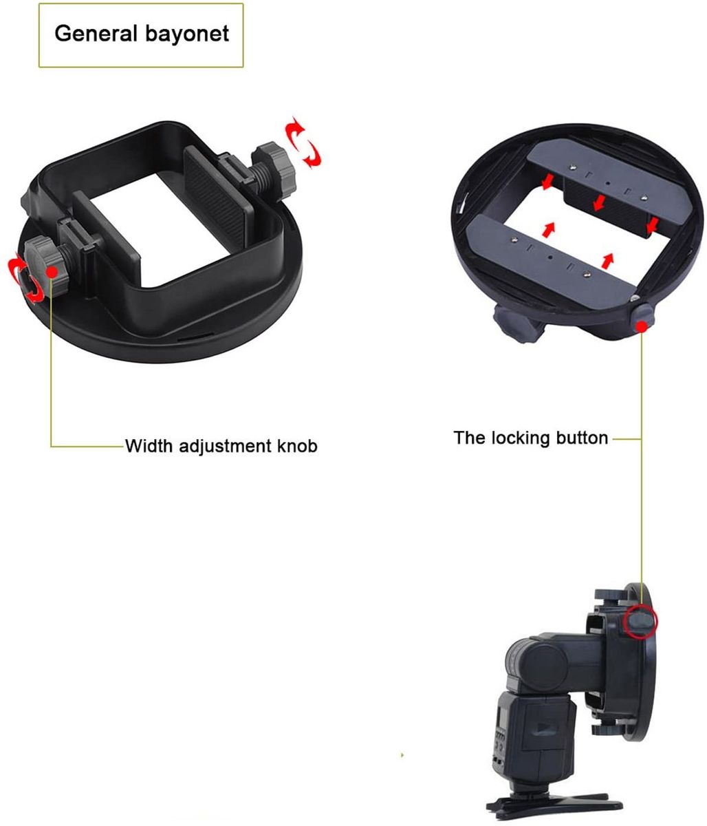 4pcs Color Filter & Flash Adapter Mount
