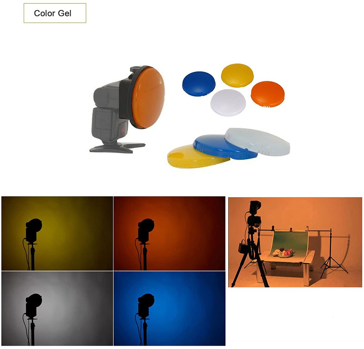 4pcs Color Filter & Flash Adapter Mount