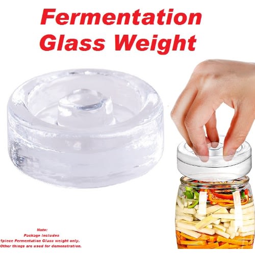 Fermentation Glass Weight With Easy Grip Handle For Wide Mouth Mason Jar