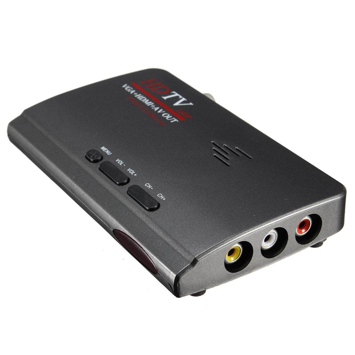 2pcs Digital Terrestrial HDMI 1080P -T T2 TV Box VGA AV CVBS Tuner Receiver Remote EU