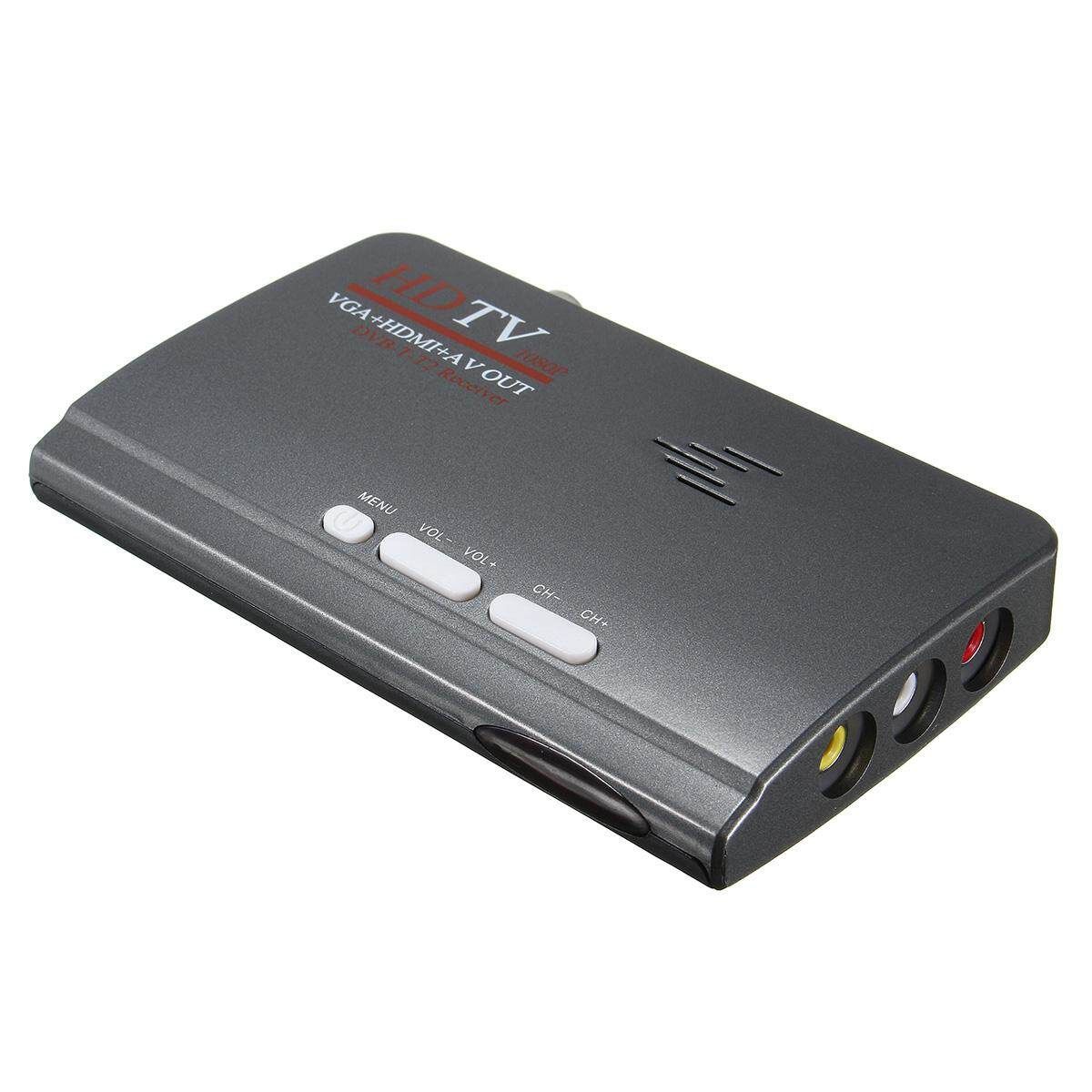 2pcs Digital Terrestrial HDMI 1080P -T T2 TV Box VGA AV CVBS Tuner Receiver Remote EU