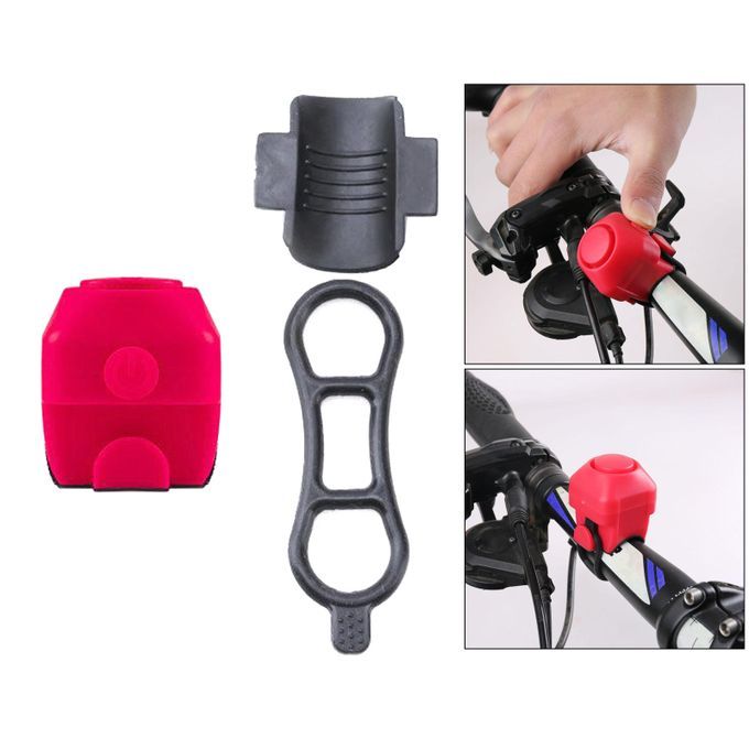 Silicone Electric Bike Horn MTB Road Bicycle Ring Tricycle Bell Red