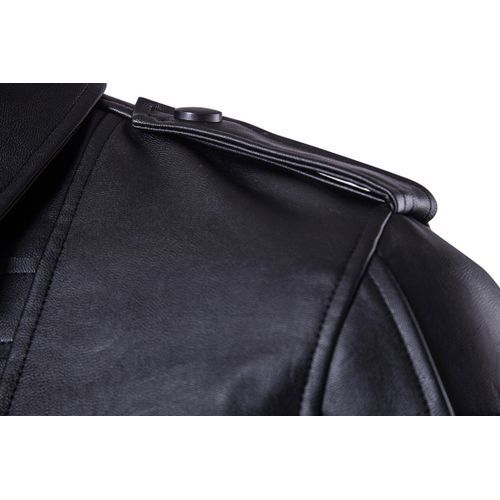 Leather Jackets Men Drawstrings Motorcycle Jackets