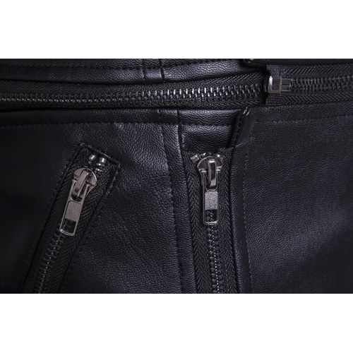 Leather Jackets Men Drawstrings Motorcycle Jackets