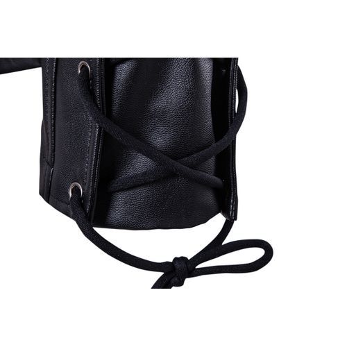 Leather Jackets Men Drawstrings Motorcycle Jackets