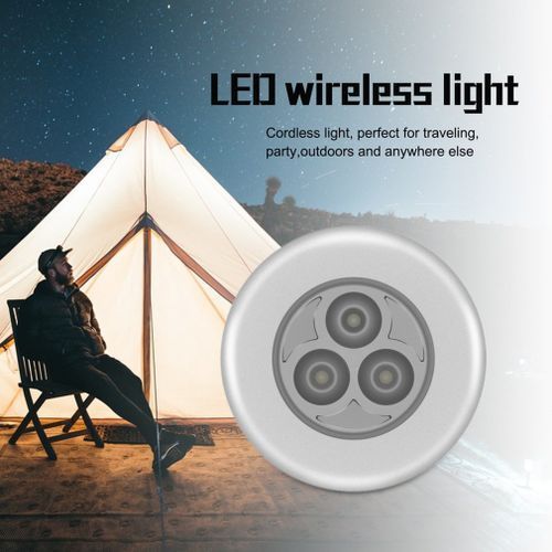 3 LED Touch Light Lamp Bathroom Kitchen / Ward-rope Cabinet Stick-On Flat Surface Night Light
