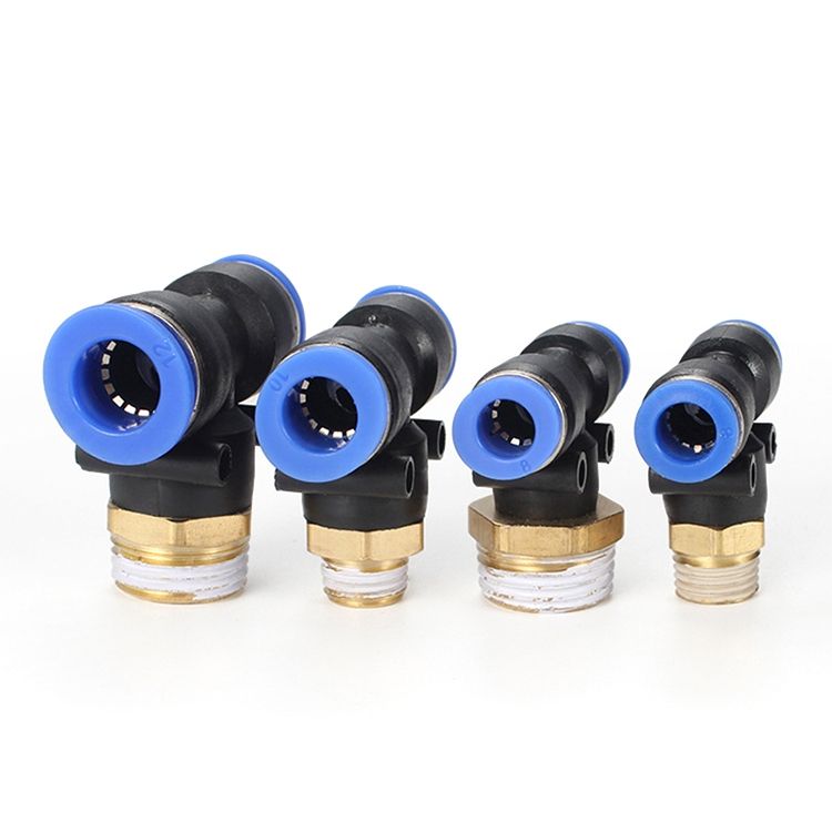 PB12-02 T-type Tee Male Thread Pneumatic Connector