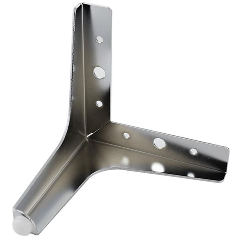 4 Pieces of Metal Furniture Foot Support Silver Coffee