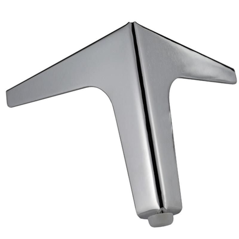 4 Pieces of Metal Furniture Foot Support Silver Coffee