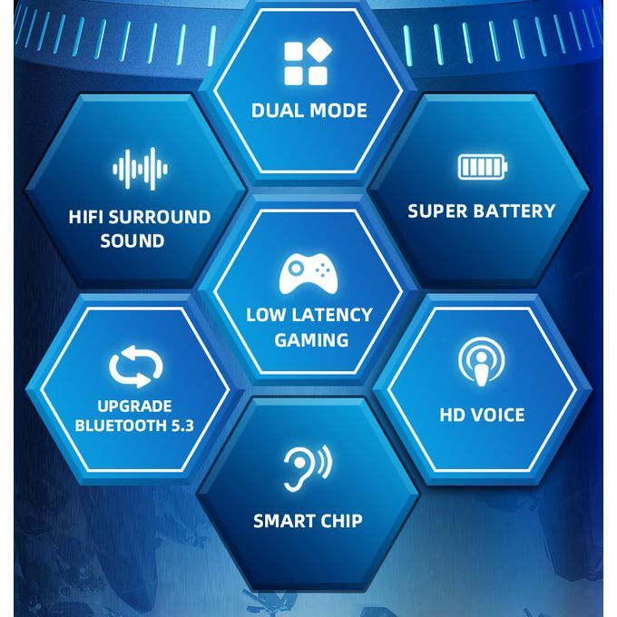 New GM2 PRO True Bluetooth 5.3 Wireless Gaming Headphones