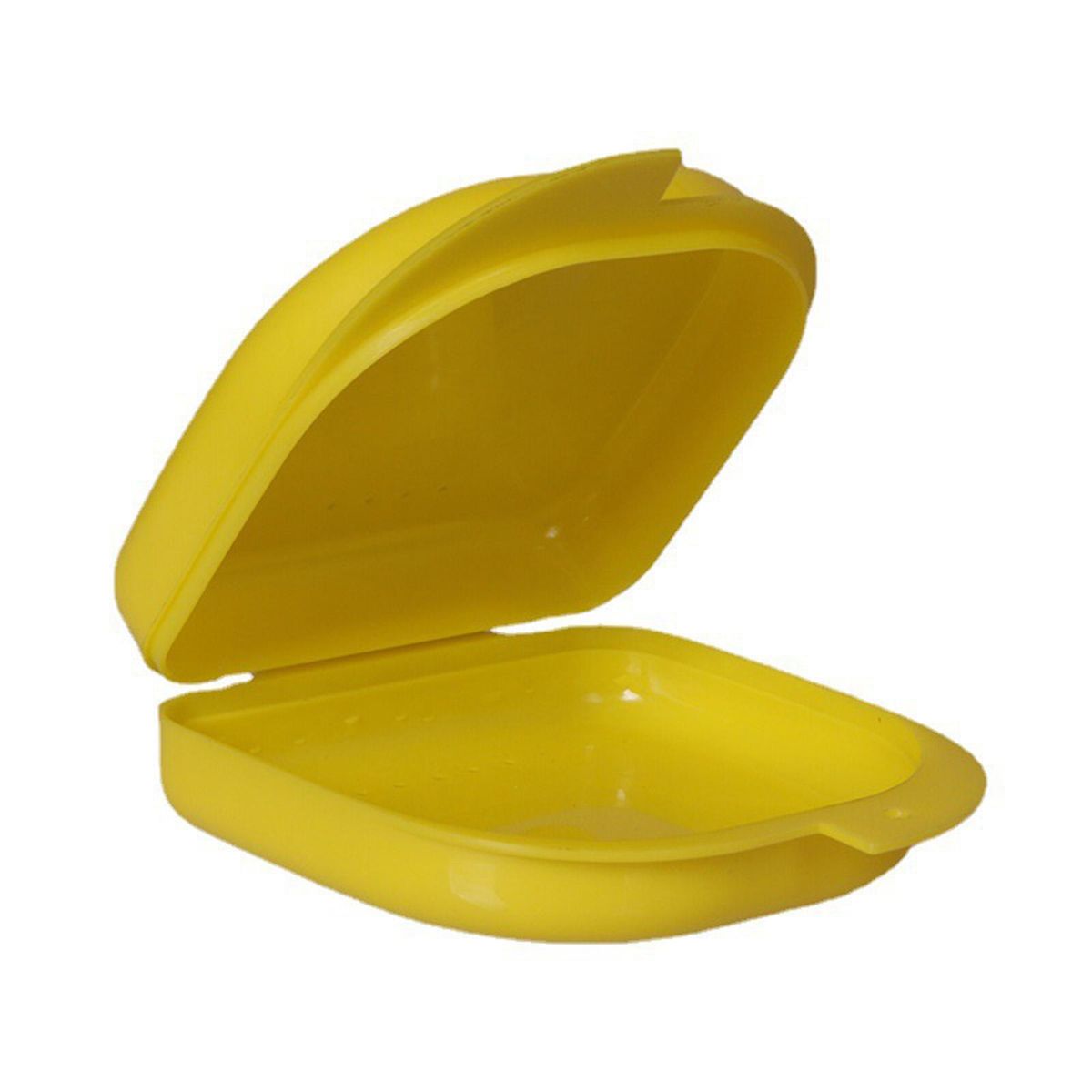Orthodontic braces box oral cavity with orthodontic retainer box dentures placed dental half-mouth storage box