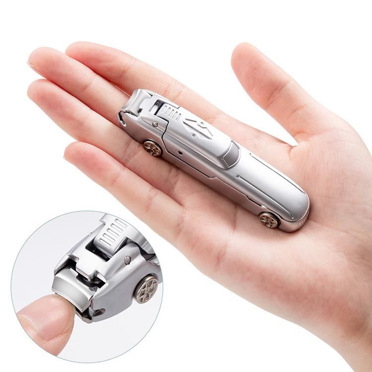 Silver Color Car Shape Nail Care Tools Stainless Steel Anti-Splash Large Opening Multifunctional Mobile Phone Holder Nail Care Tools For Decoration Too