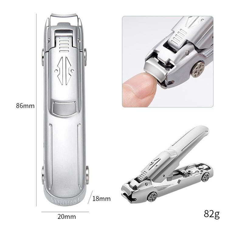 Silver Color Car Shape Nail Care Tools Stainless Steel Anti-Splash Large Opening Multifunctional Mobile Phone Holder Nail Care Tools For Decoration Too