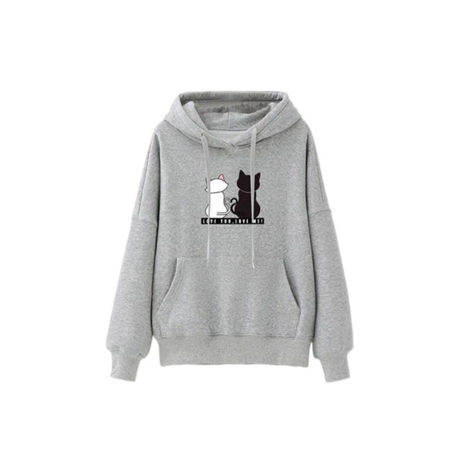 Soft Women Long Sleeve Hoodie Stretchy Hooded Tops With Pockets Grey S