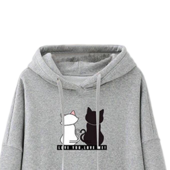 Soft Women Long Sleeve Hoodie Stretchy Hooded Tops With Pockets Grey S