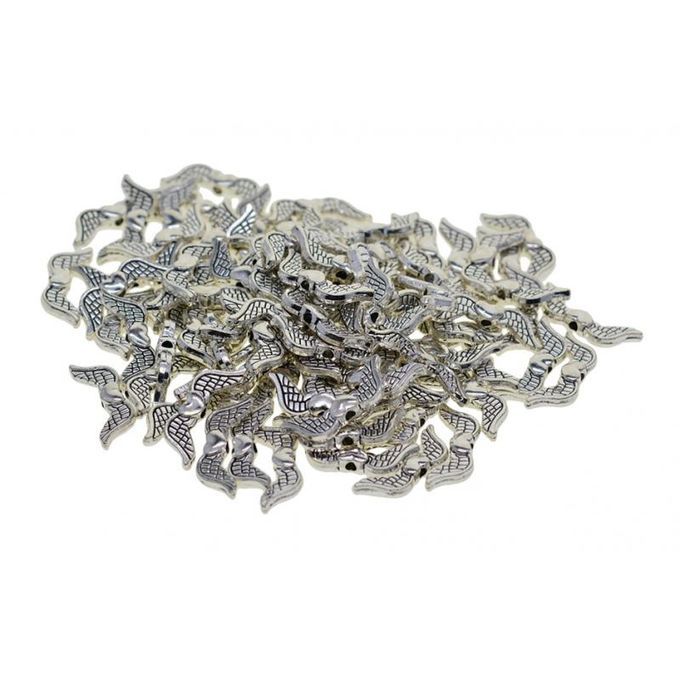 100x Tibetan Silver Wing Spacer Beads For Bracelets Necklace Jewelry